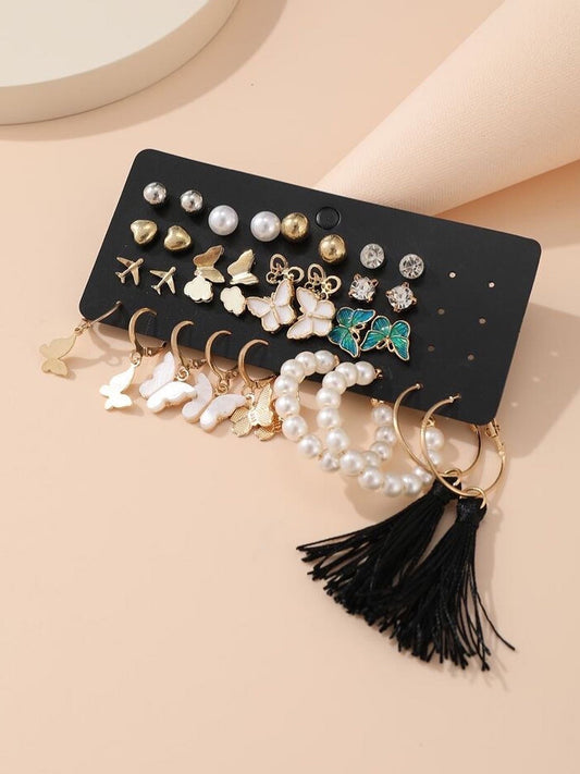 Super Value Earrings Combo of 17 Earrings