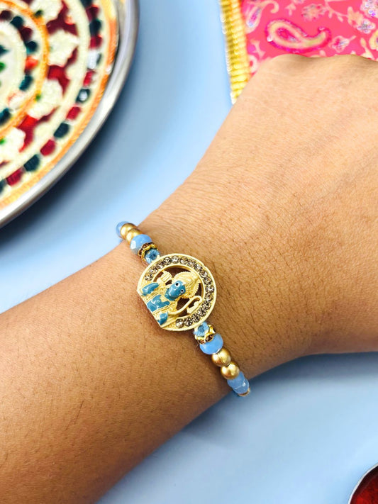 Shri Ramji Traditional Rakhi with Roli Chawal for Brother