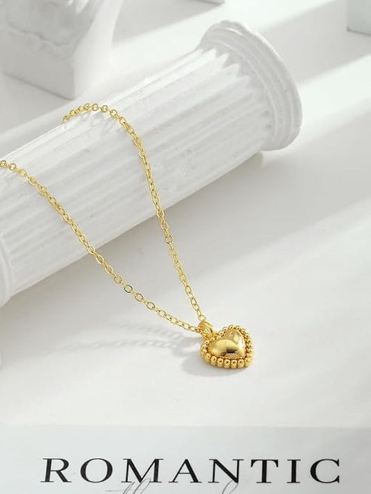 Pinterest Heart Necklace Chain (Gold)