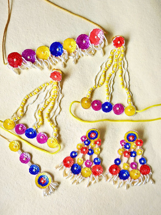 Sequina Bridal Jewellery Set (Multicolor)