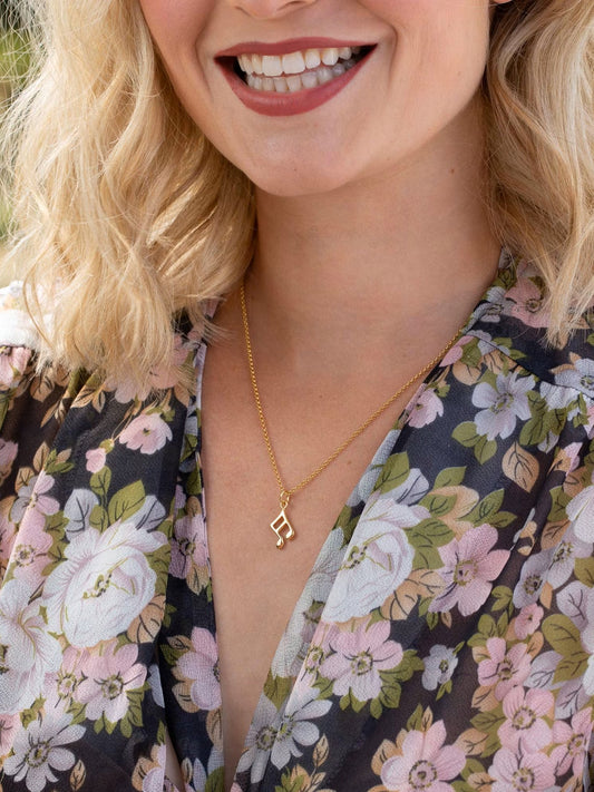 Music Note Necklace Pendant for Music Lovers