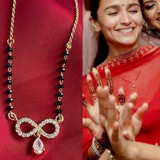 AD Gold-Plated Mangalsutra: Alia Bhatt Inspired