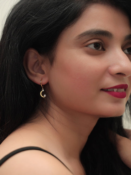 Moon Lovers Celestial AD Stone Earrings (Gold)