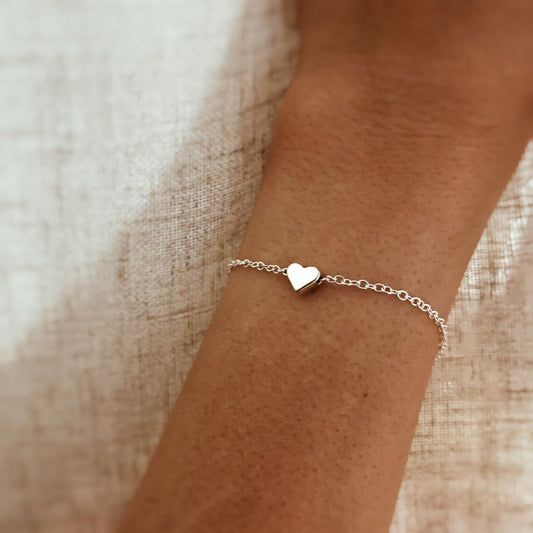 Pinterest Heart-shaped Bracelet Anti-tarnish Stainless Steel Bracelet (Silver)