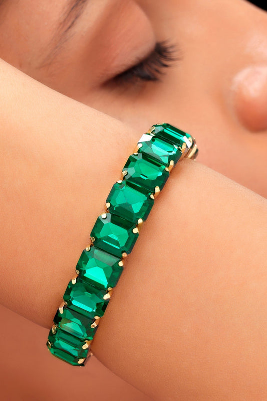 Emerald Bracelet Anti-tarnish Stainless Steel Bracelet (Gold)