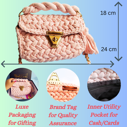 Pastel Pink Crochet Bag