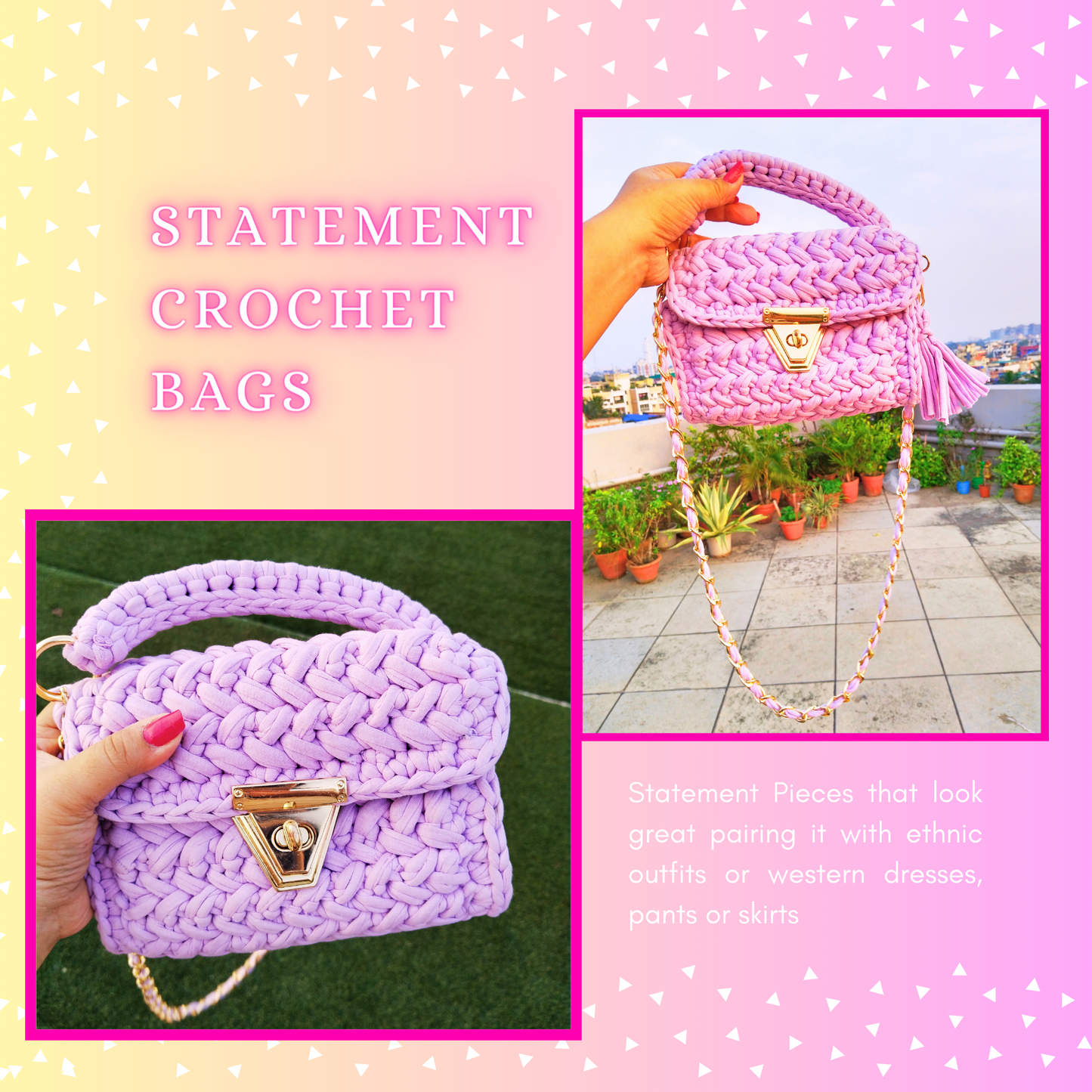 Dreamy Lilac Crochet Bag