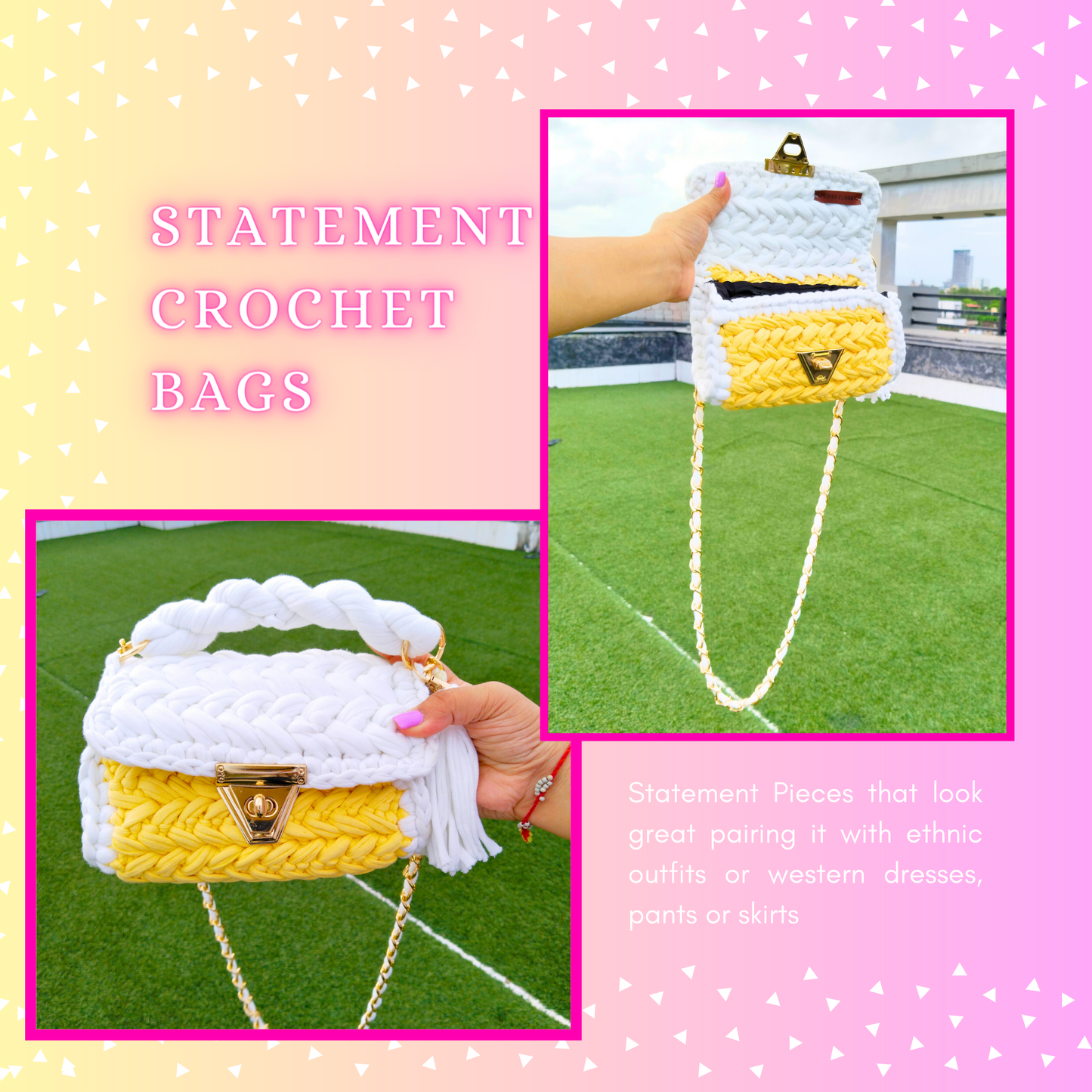 Haldi Hues Crochet Bag