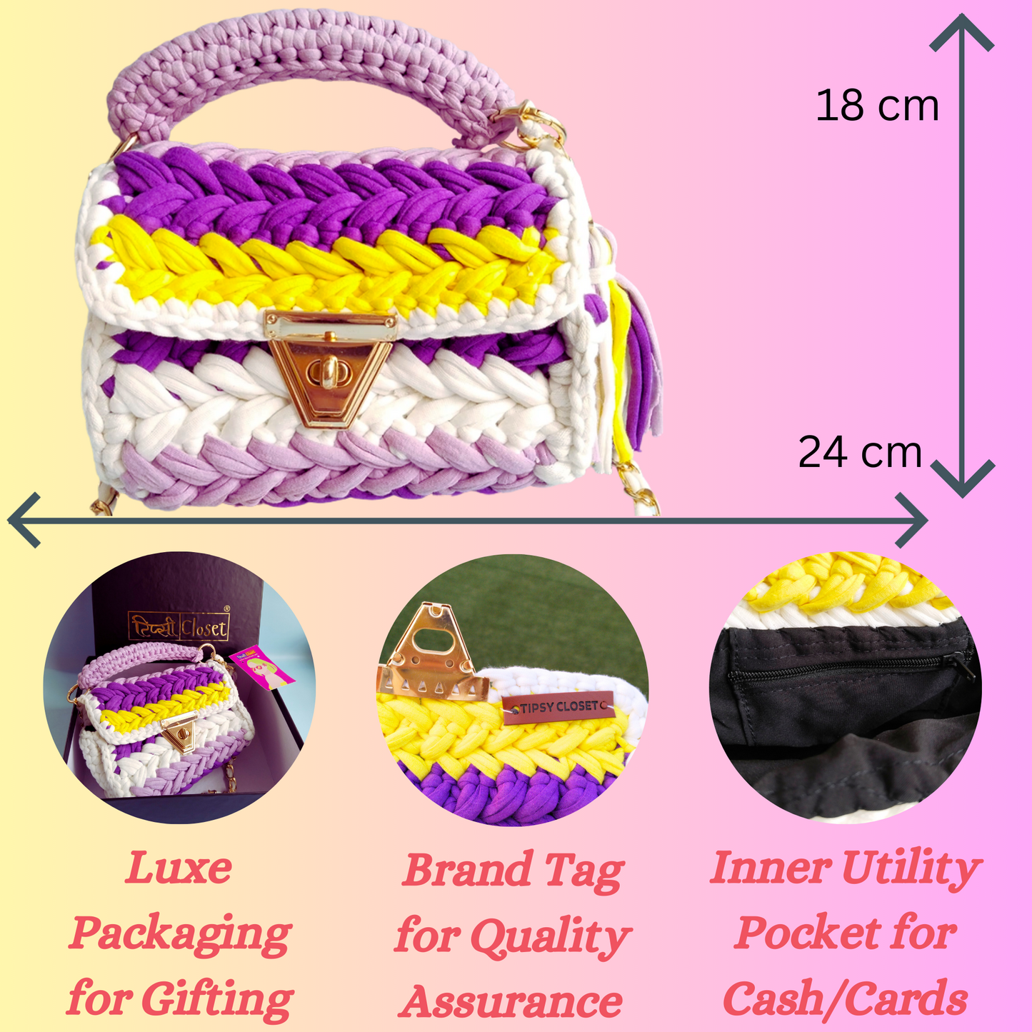 BTS Lover Lilac Crochet Bag