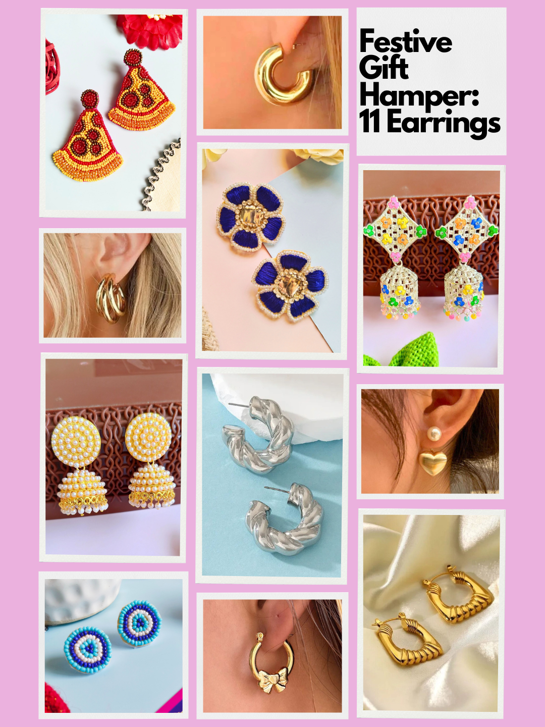 Festive Hamper- 11 Earrings in 999 - Free Delivery