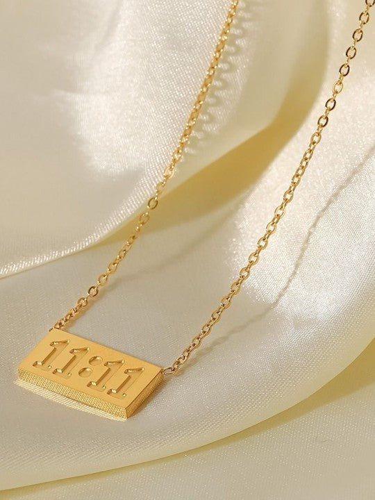 11 11 Manifestation Necklace Pendant (Gold)