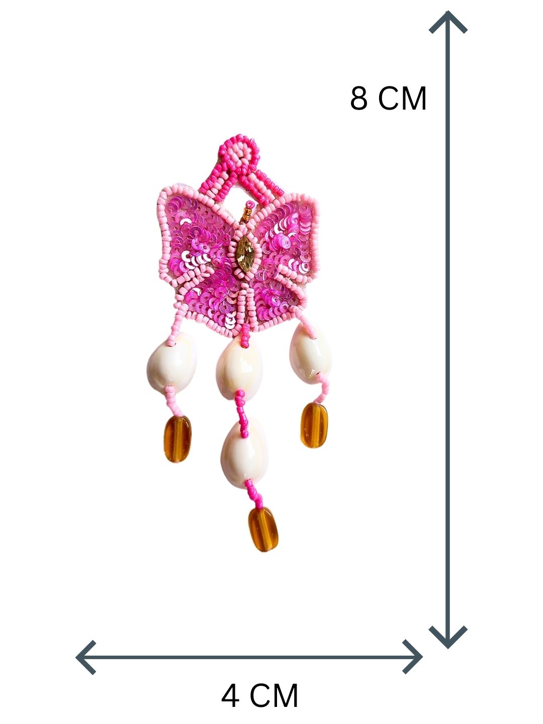 Butterfly Shell Earring Set (Pink)