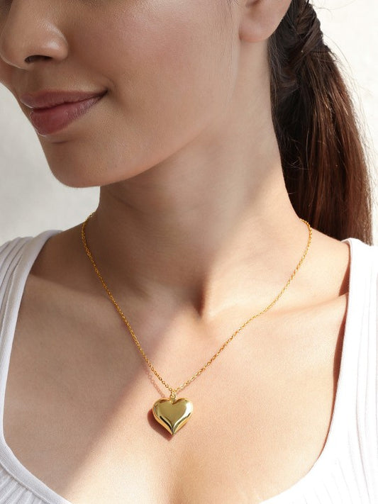 Heart Necklace Pendant (Gold)