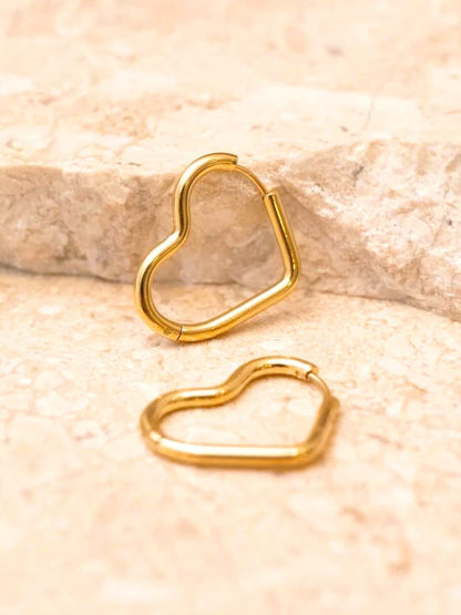 Mini Heart Hoops (Gold)