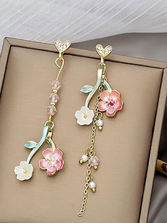 Pinterest Flower Tassel Earrings