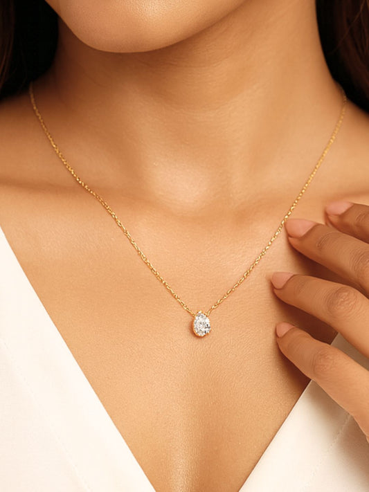 Teardrop AD Necklace Chain (Gold)