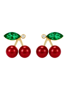 Pinterest Cherry Stud Earrings