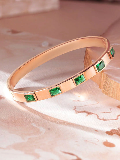 Viral Emerald Bracelet (Rose-Gold)