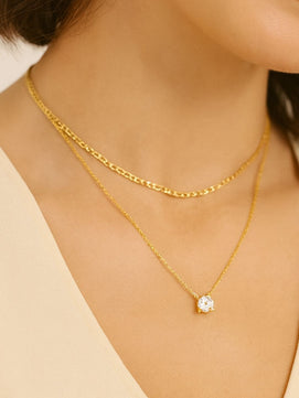 Layering AD Necklace Chain (Gold)