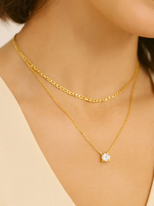 Layering AD Necklace Chain (Gold)