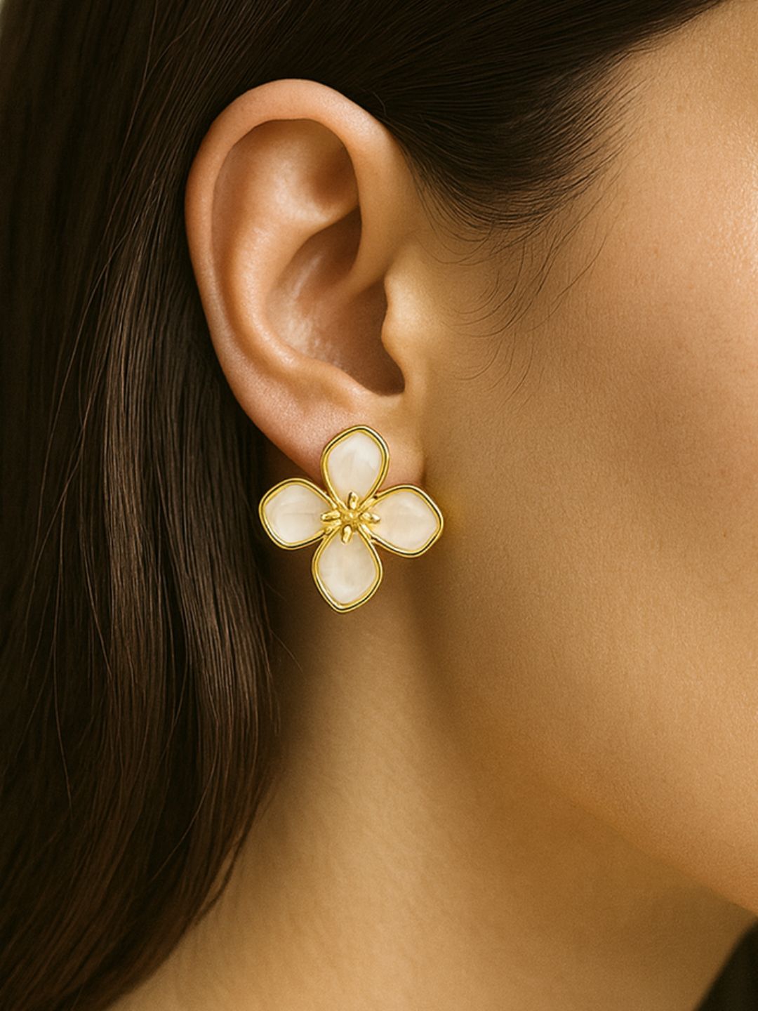 White Flower Studs