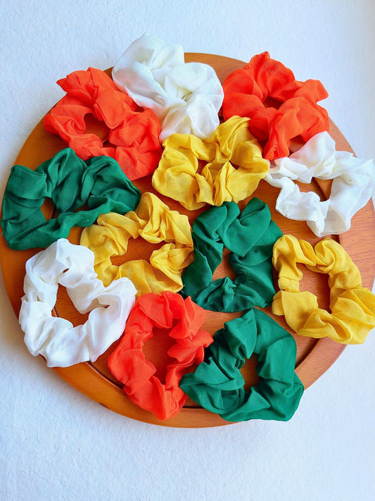 Pack of 12 Cotton Scrunchies