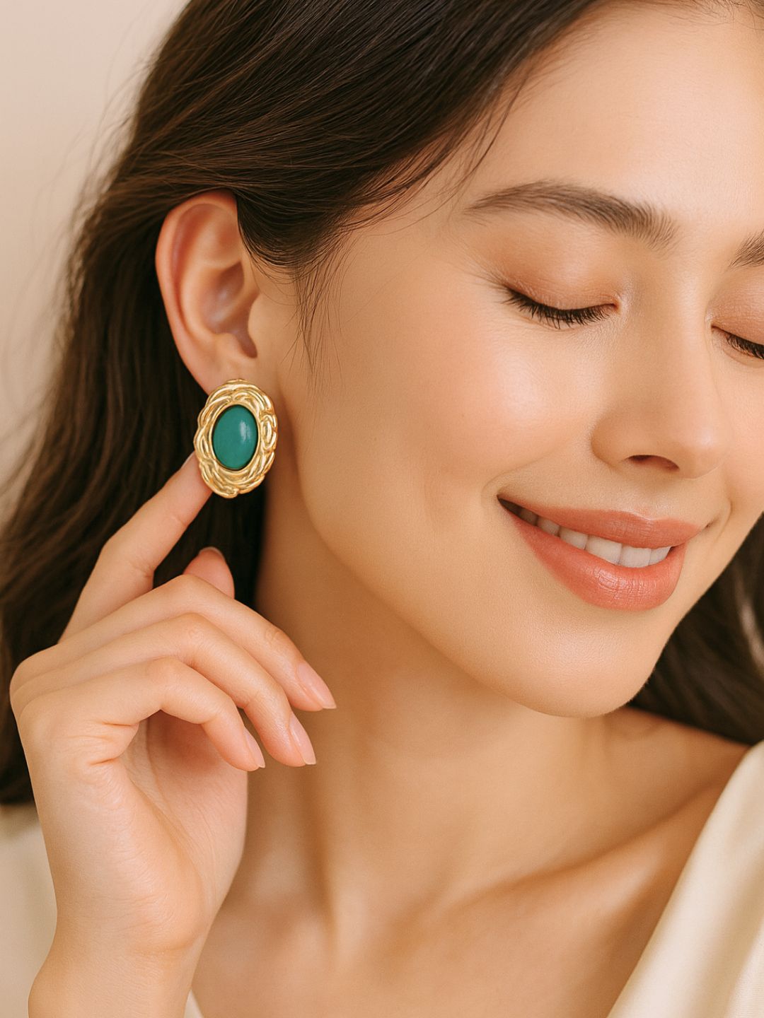 Designer Blue Stud Earrings