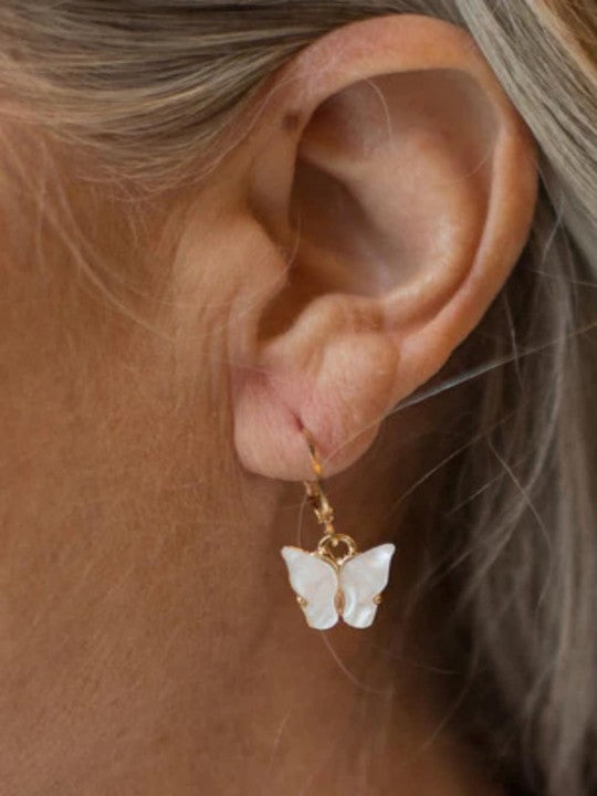 Pack of 6 Butterfly Earrings (Gold)