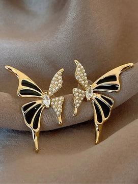 Black Butterfly AD Earring Studs
