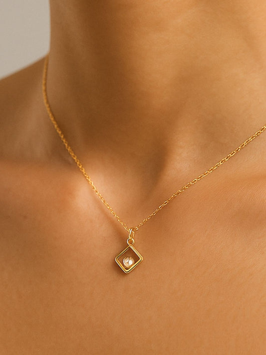 Gold-plated AD Necklace Chain