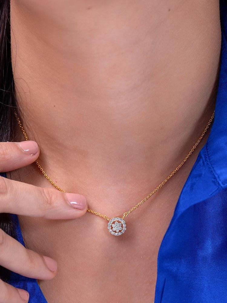 AD Floral Necklace Pendant