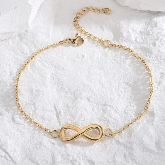 Pinterest Infinity-shaped Bracelet Anti-tarnish Stainless Steel Bracelet (Gold)