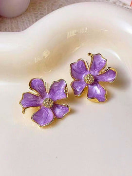 Pookie Lavender Floral Earrings