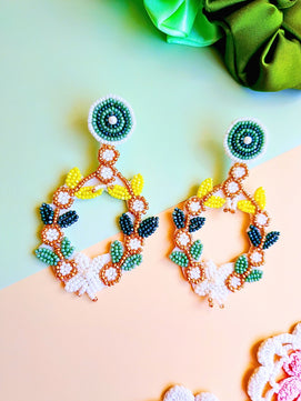 Zia Floral Bridal Choker Set (Yellow & Green)