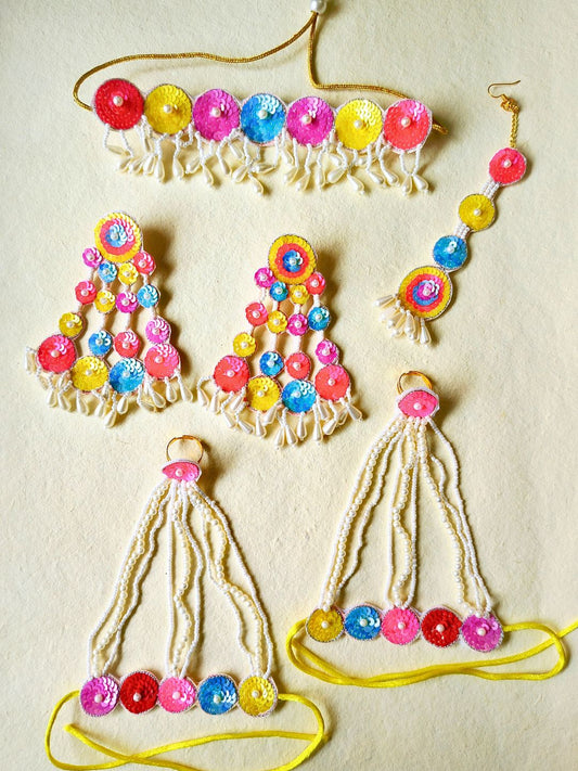Sequina Bridal Jewellery Set (Multicolor)