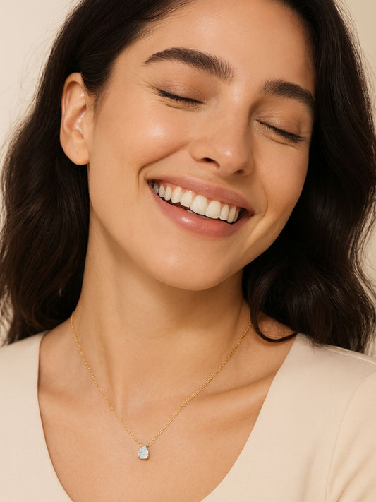 Teardrop AD Necklace Chain (Gold)