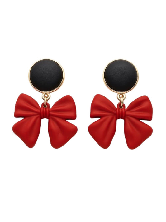 Red Bowtie Earrings