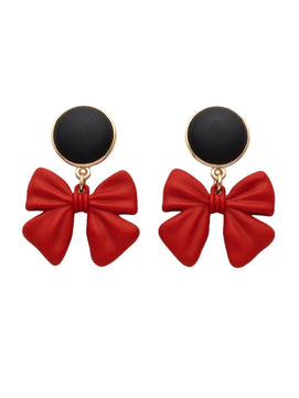 Red Bowtie Earrings