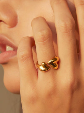 Twin Heart Ring