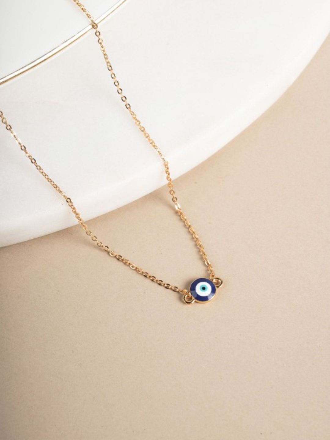 Evil Eye Necklace Chain (Gold)