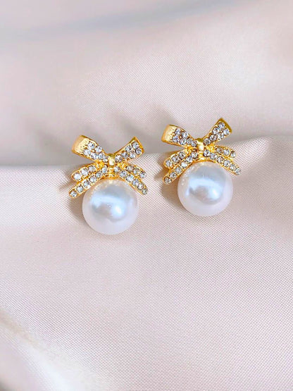 Bow Pearl Earrings