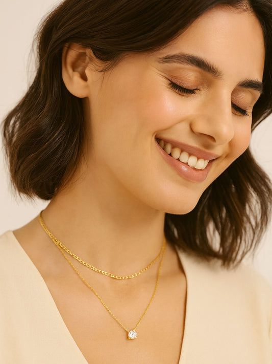 Layering AD Necklace Chain (Gold)