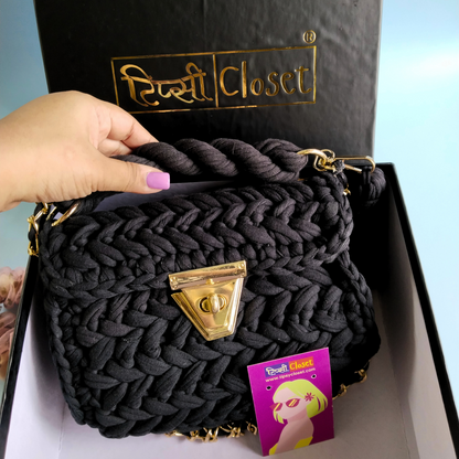 Black Magic Crochet Bag