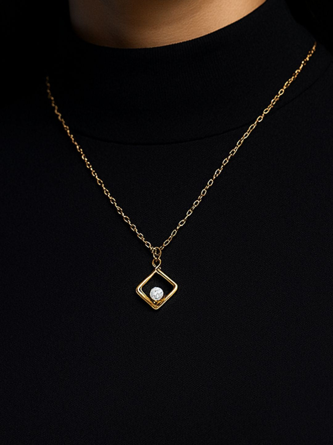 Gold-plated AD Necklace Chain