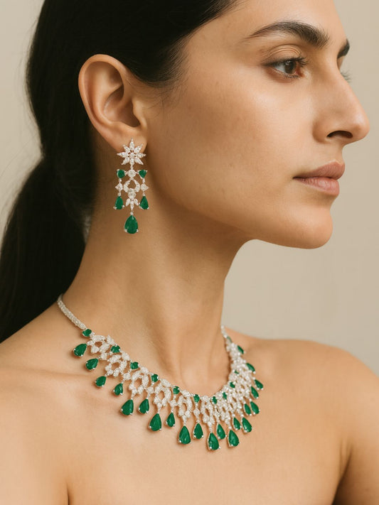Luna AD Jewellery Set (Green)