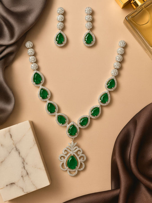 Athena AD Jewellery Set (Green)