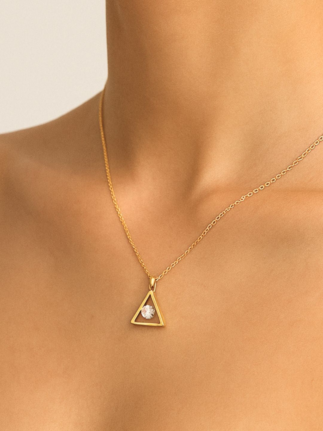 Triangular AD Necklace Chain (Gold)