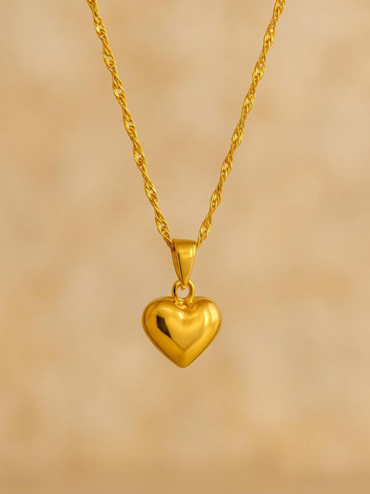 Cute Heart Necklace Chain (Gold)