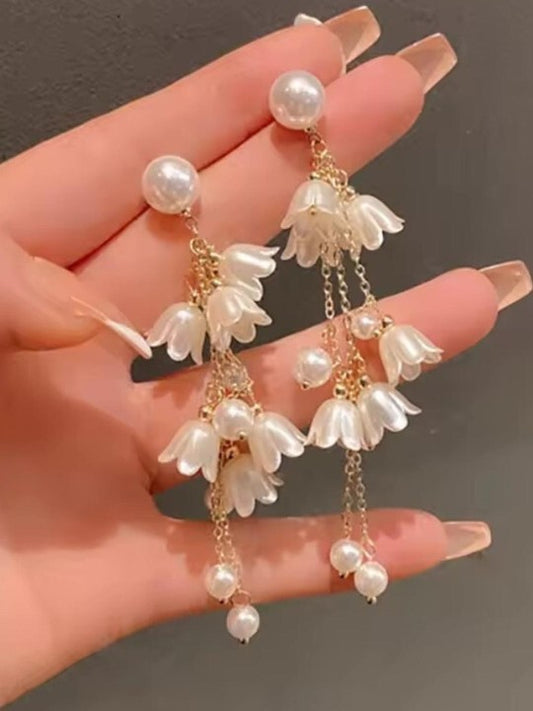 Flower Tassel Earrings