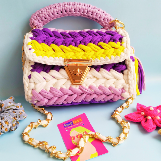 BTS Lover Lilac Crochet Bag